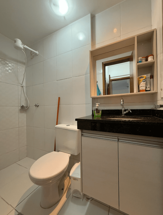 Banheiro 1 no Apartamento no Borges Landeiro Tropicale