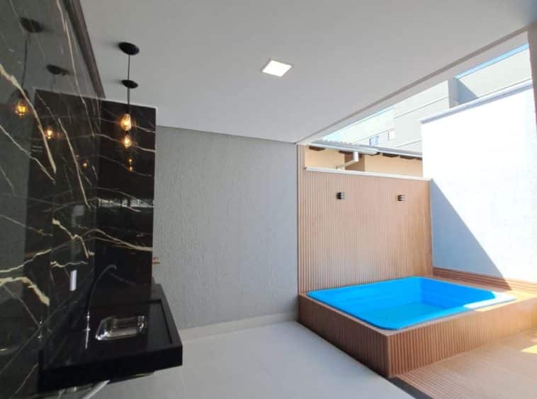 churrasqueira e piscina da casa no Residencial Morumbi Goiânia