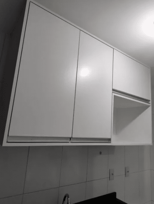 Armários da Cozinha do Apto 2 Quartos no Tropicale