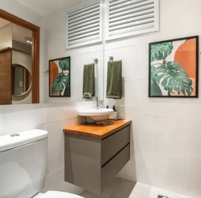 Banheiro 2 no Apartamento no América Cancún