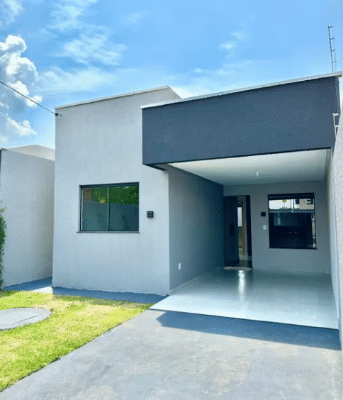 Entrada e Garagem da Casa Térrea no Monte Cristo