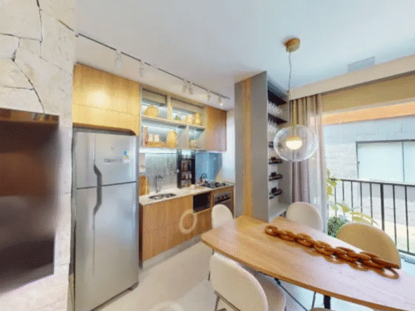 Cozinha e varanda (foto 1) no Apartamento no Now Milão