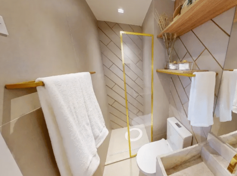 Banheiro no Apartamento 2 Quartos no Now Milão