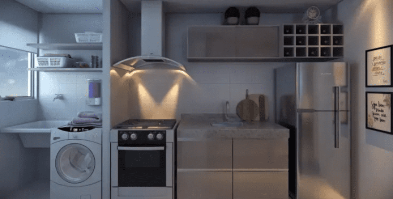 Cozinha do Apartamento no Porto Ipê
