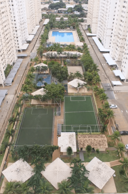 Vista da área de lazer do condominio do Apartamento Mobiliado 2 Quartos